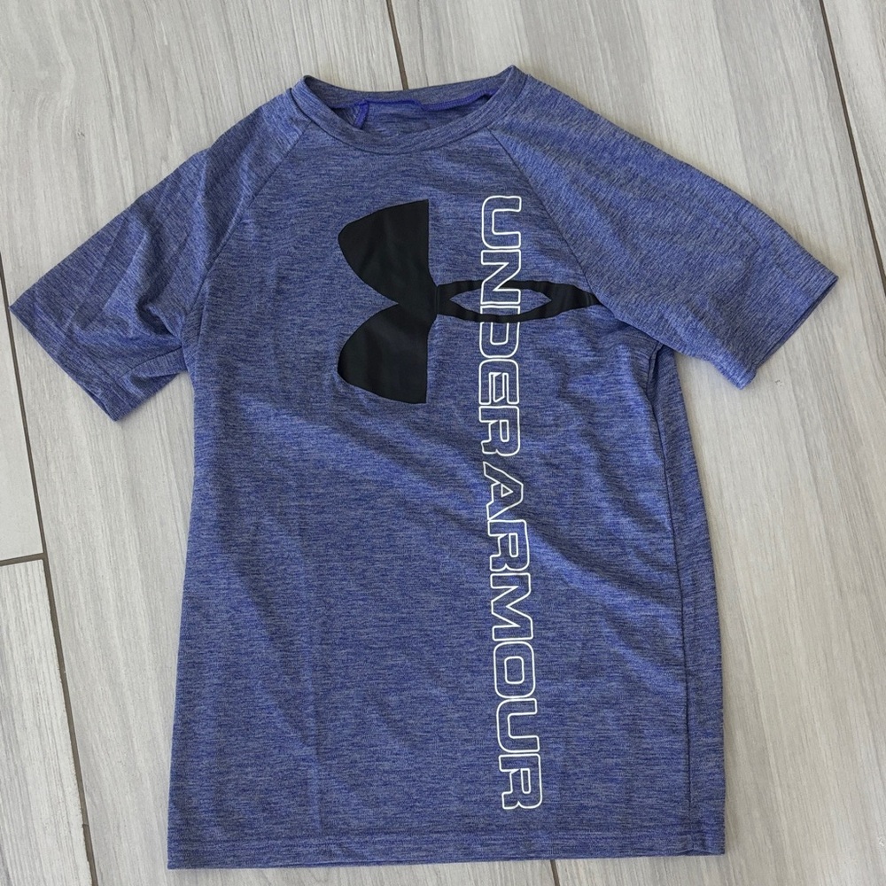 Under Armour Kids Heathered Blue Tee